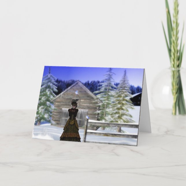 Tarjeta Festiva Noche del invierno (Anverso)