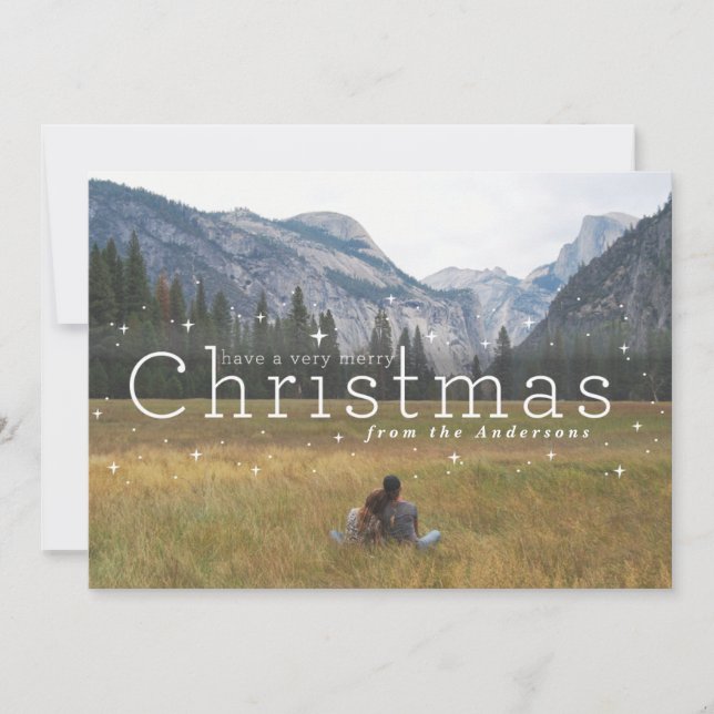 Tarjeta Festiva noche estrellada (Anverso)