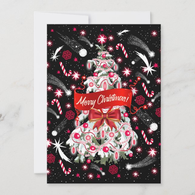 Tarjeta Festiva Noche estrellada (Anverso)