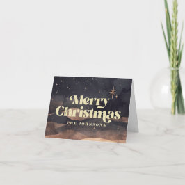 Tarjeta Festiva Noche estrellada Cielo de invierno Moderno Elegant