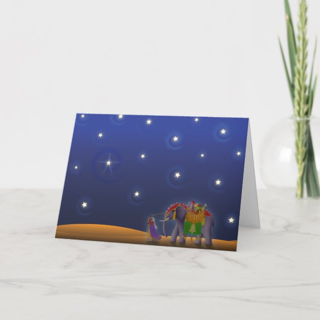 Tarjeta Festiva Noche estrellada del día de fiesta X001 (Anverso)