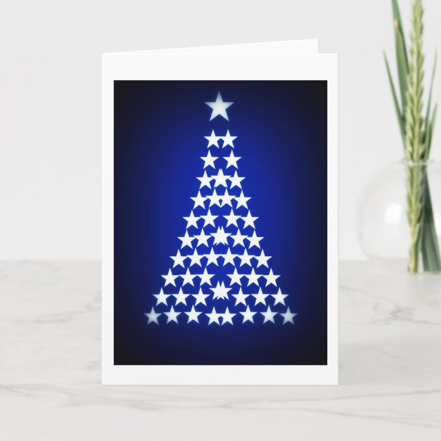 Tarjeta Festiva Noche estrellada estrellada (Anverso)