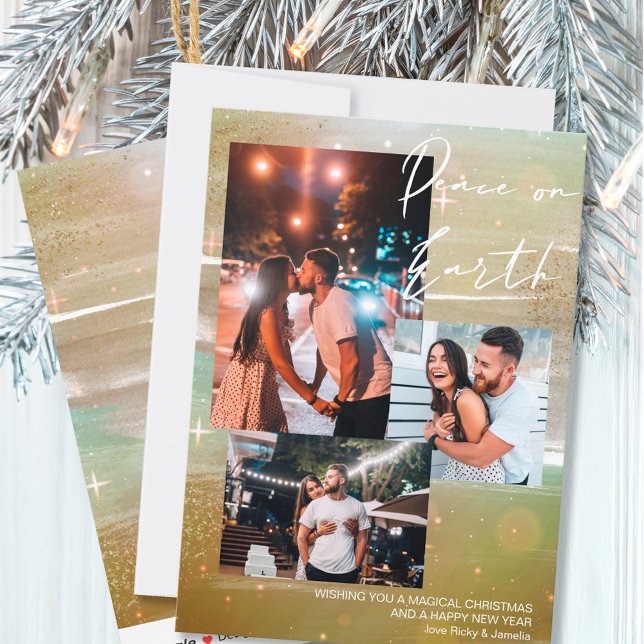 Tarjeta Festiva Noche estrellada Paz en la Tierra 3 Collage de fot (Subido por el creador)