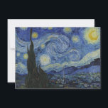 Tarjeta Festiva "Noche estrellada" por Van Gogh<br><div class="desc">Este diseño presenta una reproducción sin alteraciones ni ediciones muy alta de la famosa pintura "Starry Night" de Van Gogh.</div>