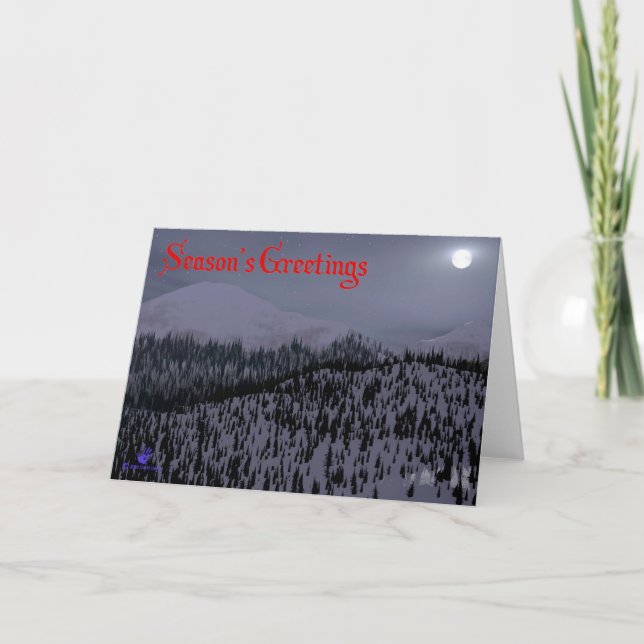 Tarjeta Festiva Noche Fría En Idaho (Anverso)