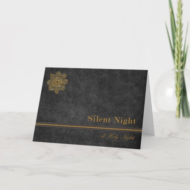 Tarjeta Festiva Noche santa de la noche silenciosa (Anverso)