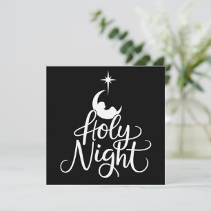 Tarjeta Festiva Noche Santa Familiar Escena de la Natividad de Nav