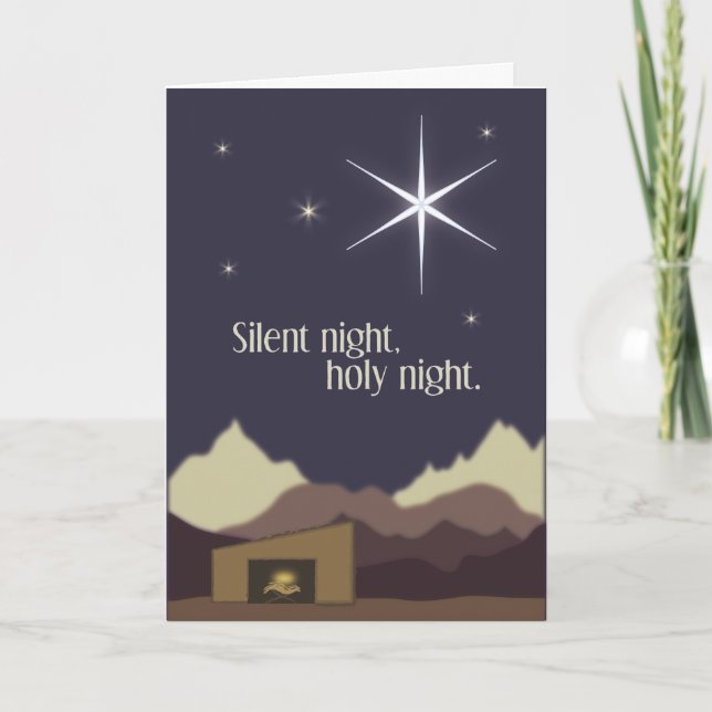 Tarjeta Festiva Noche silenciosa (Anverso)