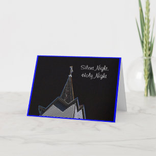 Tarjeta Festiva Noche silenciosa de la aguja de la iglesia