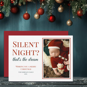 Tarjeta Festiva Noche Silenciosa Ese Es El Sueño Foto Divertida