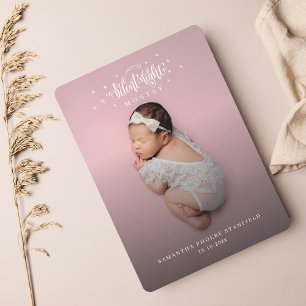 Tarjeta Festiva Noche silenciosa Navidades de la dieta bebé foto d