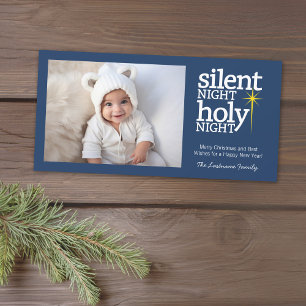 Tarjeta Festiva Noche silenciosa, noche sagrada cristiana