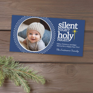 Tarjeta Festiva Noche silenciosa, noche sagrada Navidades cristian