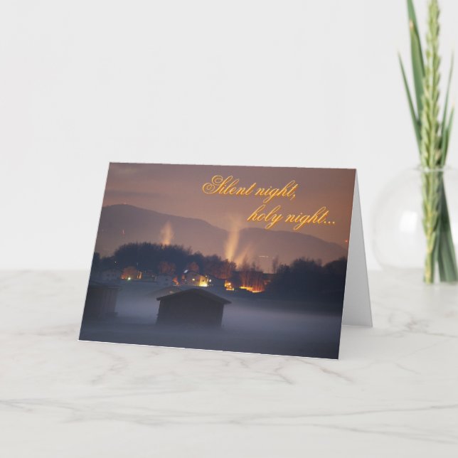 Tarjeta Festiva Noche silenciosa, noche santa (Anverso)