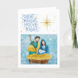 Tarjeta Festiva Noche silenciosa, Noche Santa - Saludos - Navidade
