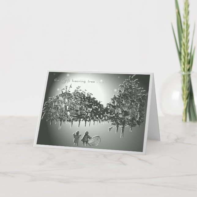 TARJETA FESTIVA "NOCHE SILENCIOSA" VINTAGE MAGIC DE NAVIDADES (Anverso)