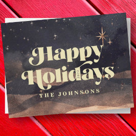 Tarjeta Festiva Noche Starry Winter Sky Moda elegante moderna