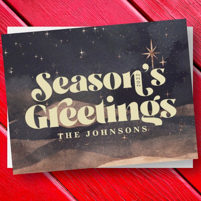 Tarjeta Festiva Noche Starry Winter Sky Moda elegante moderna (Subido por el creador)