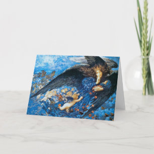 Tarjeta Festiva Noche y su tren de estrellas - Edward Robert Hughe