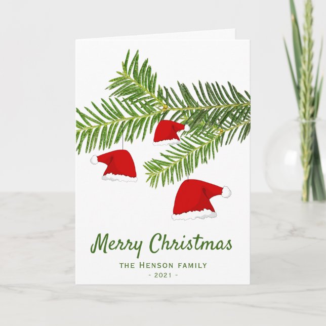 Tarjeta Festiva Nochebuena de Papá Noel en Red (Anverso)