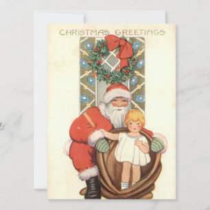 Tarjeta Festiva Nochebuena vintage
