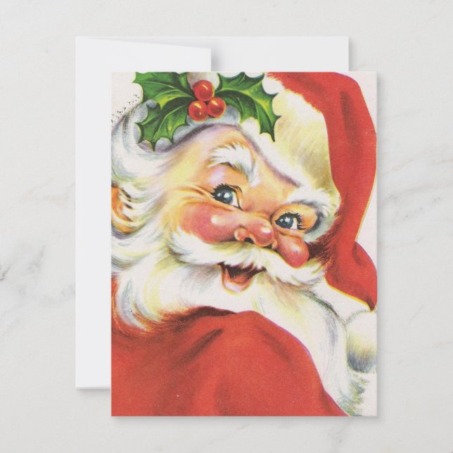 Tarjeta Festiva Nochebuena vintage (Anverso)
