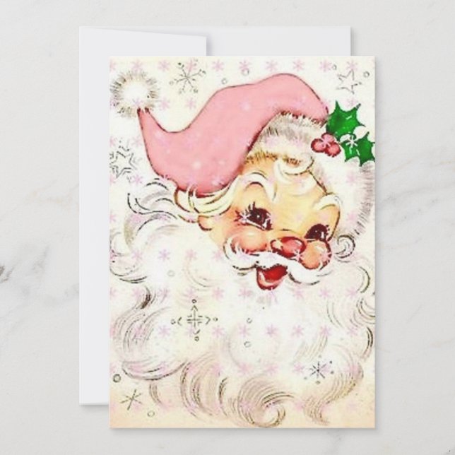 Tarjeta Festiva Nochebuena vintage (Anverso)