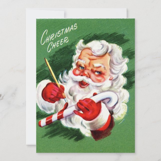 Tarjeta Festiva Nochebuena vintage (Anverso)