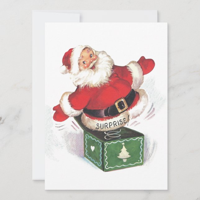 Tarjeta Festiva Nochebuena vintage (Anverso)