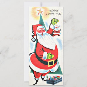 Tarjeta Festiva Nochebuena vintage
