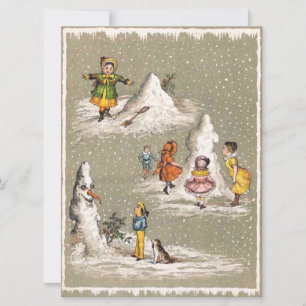 Tarjeta Festiva Nochebuena vintage