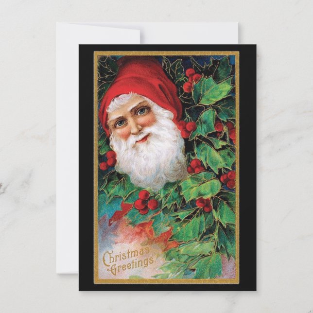 Tarjeta Festiva Nochebuena vintage (Anverso)