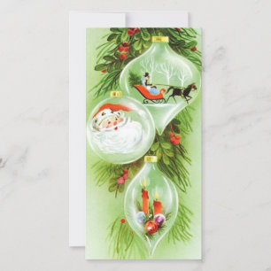 Tarjeta Festiva Nochebuena vintage