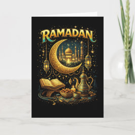 Tarjeta Festiva Noches doradas del Ramadán