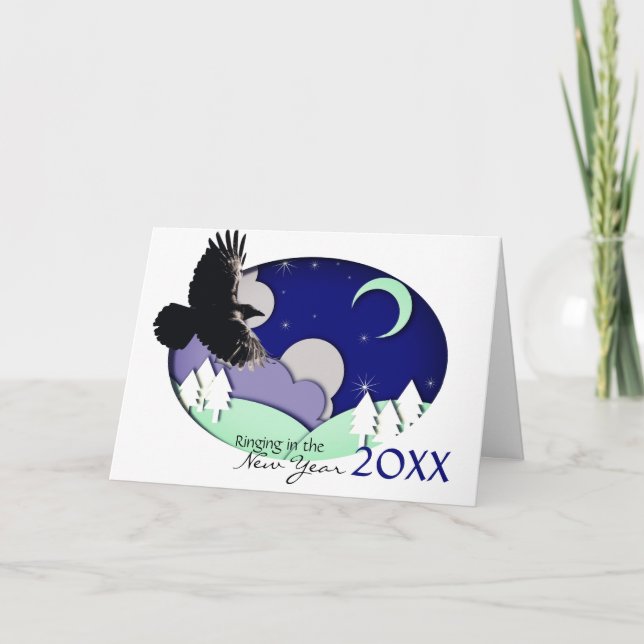 Tarjeta Festiva Nochevieja 2024 Alfred Lord Tennyson Poem (Anverso)