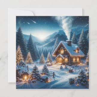 Tarjeta Festiva Nochevieja alpina