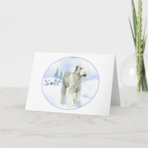 Tarjeta Festiva Noel Bedlington Terrier