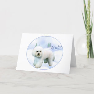 Tarjeta Festiva Noel Bichon Frise