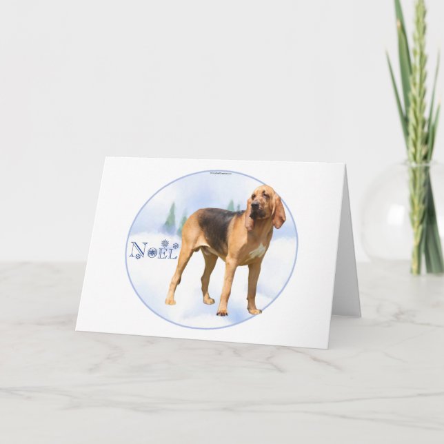 Tarjeta Festiva Noel Bloodhound (Anverso)