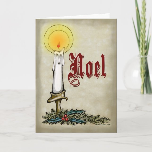 Tarjeta Festiva Noel Candle (Anverso)