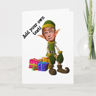 Tarjeta Festiva Noel con la duende Trump
