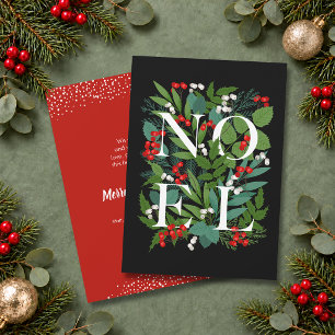 Tarjeta Festiva NOEL Greenery Berries