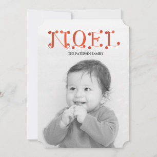 Tarjeta Festiva NOEL manuscrito
