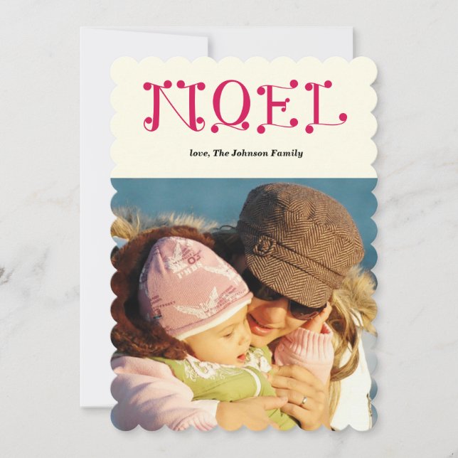 Tarjeta Festiva NOEL manuscrito (Anverso)