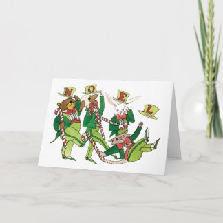 Tarjeta Festiva Noel Navidades Animales