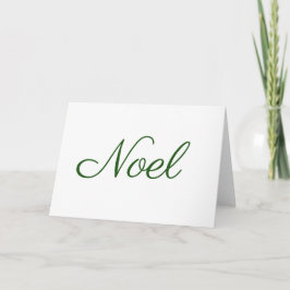 Tarjeta Festiva "Noel" Sencillo Una Palabra Navidades Deseos
