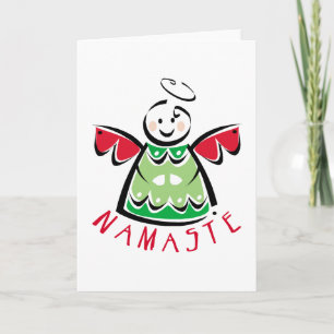Tarjeta Festiva Nombra de vacaciones ángel