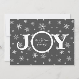 Tarjeta Festiva nombre de familia de patrones alegre