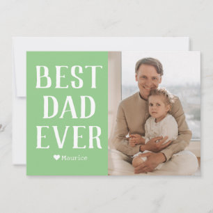Tarjeta Festiva Nombre de foto del día del padre de familia modern