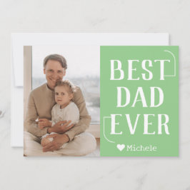 Tarjeta Festiva Nombre de foto del Día del Padre de familia modern